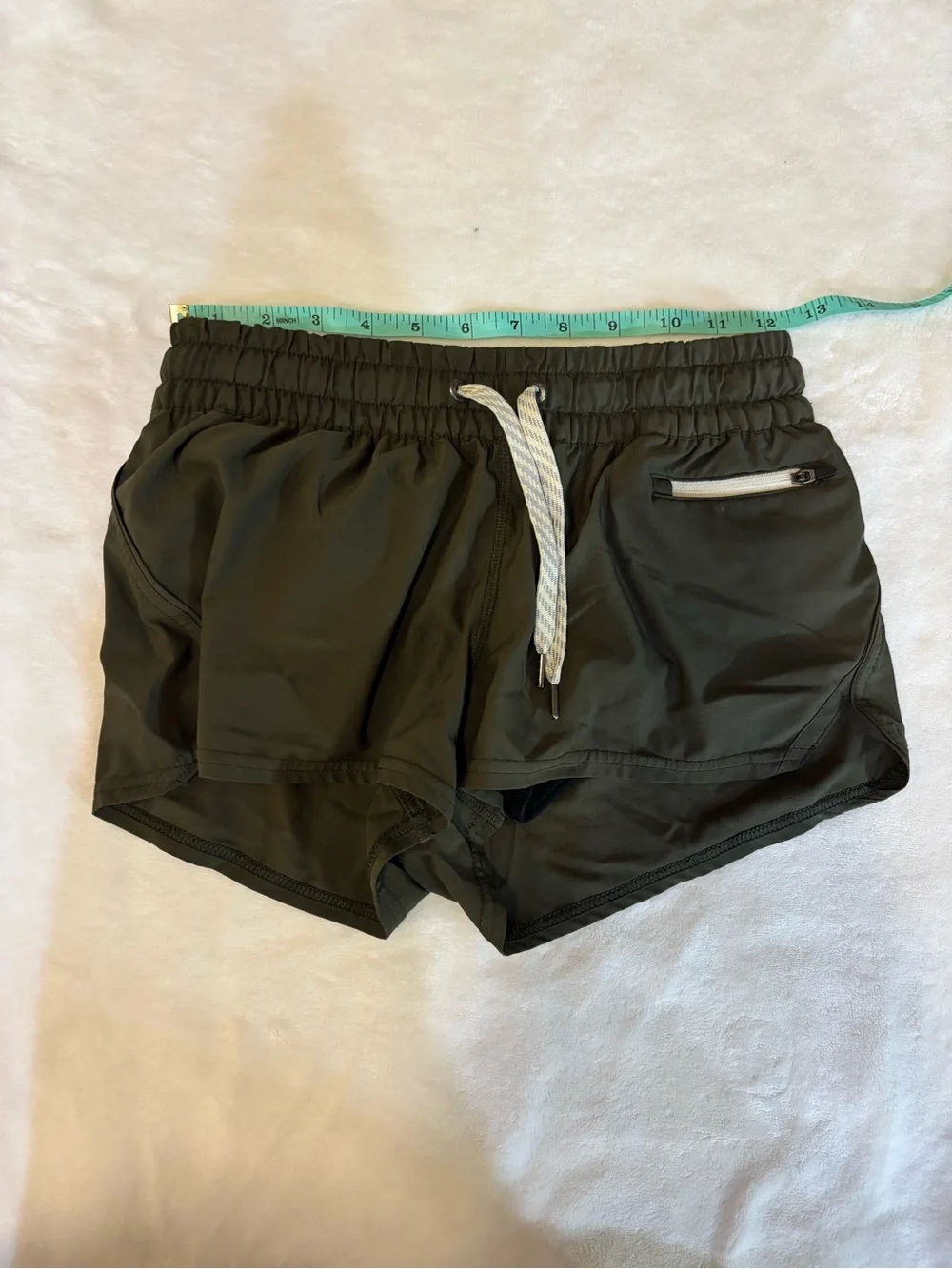 Vuori Olive Green Athletic Drawstring Shorts